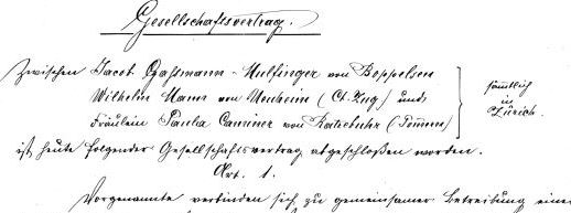 Gesellschaftsvertrag von 1882