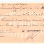 Einzahlung Gesellschaftskapital ab 2. März 1882
